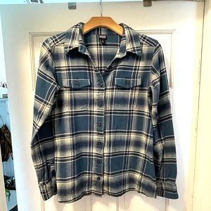 Patagonia Fjord long sleeve flannel shirt Blue